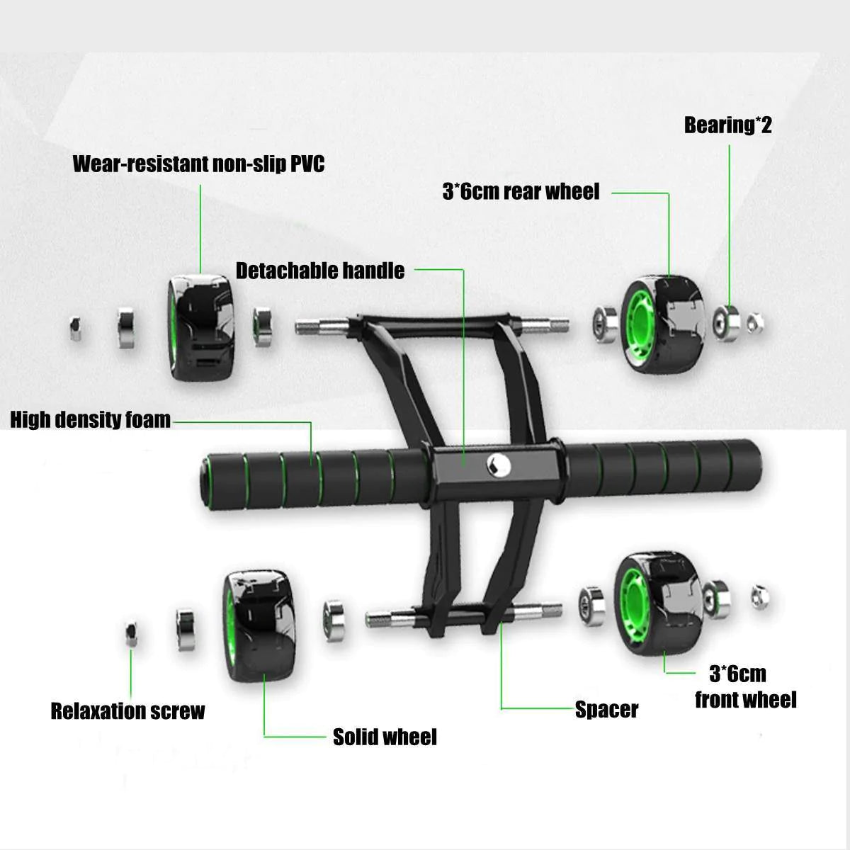 Ab Muscle Exercise Roller | Abdominal Roller Wheels | Hey-Foxy.com