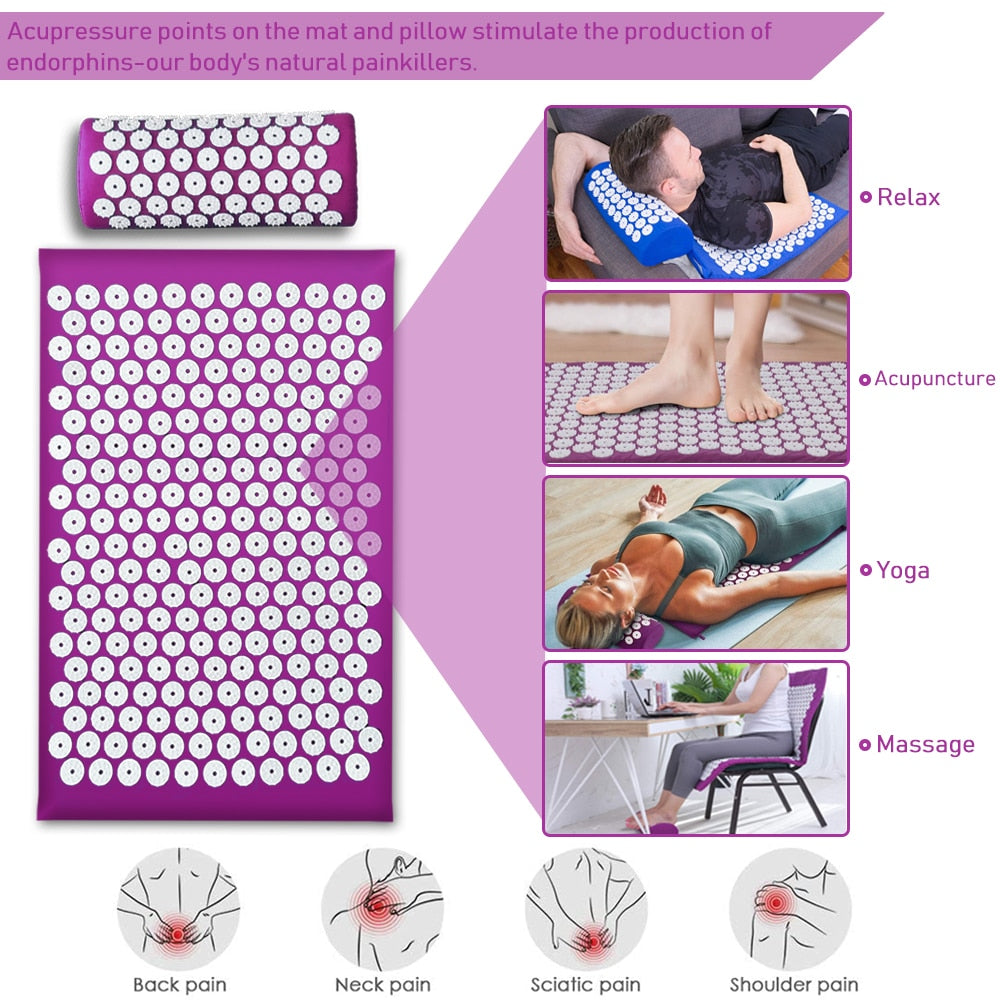 Acupressure Yoga Mat | Muscle Relief Yoga Mat | Hey-Foxy.com